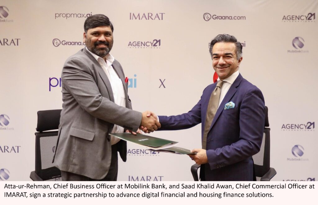 Mobilink Bank and IMARAT Group partner to accelerate housing finance in Pakistan